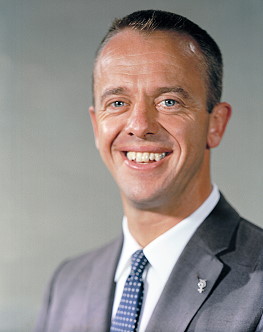Alan Shepard in his Mercury pressure suit, 1961.